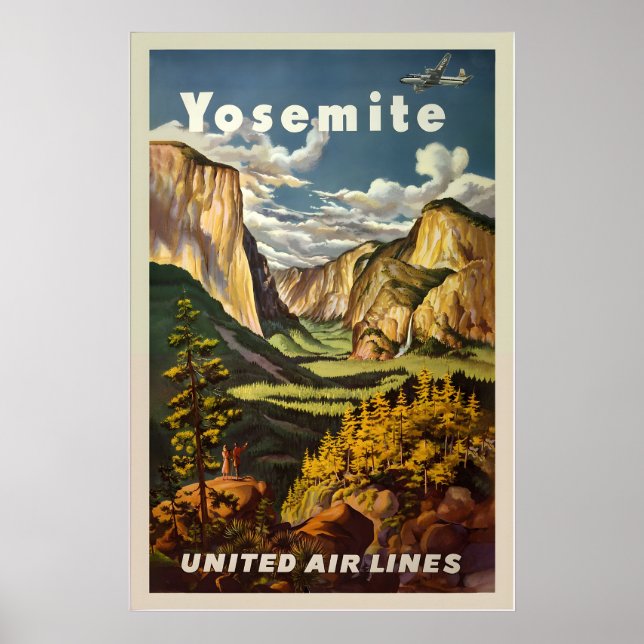 Póster Parque Nacional Yosemite Montañas Bosque Nacional  (Frente)