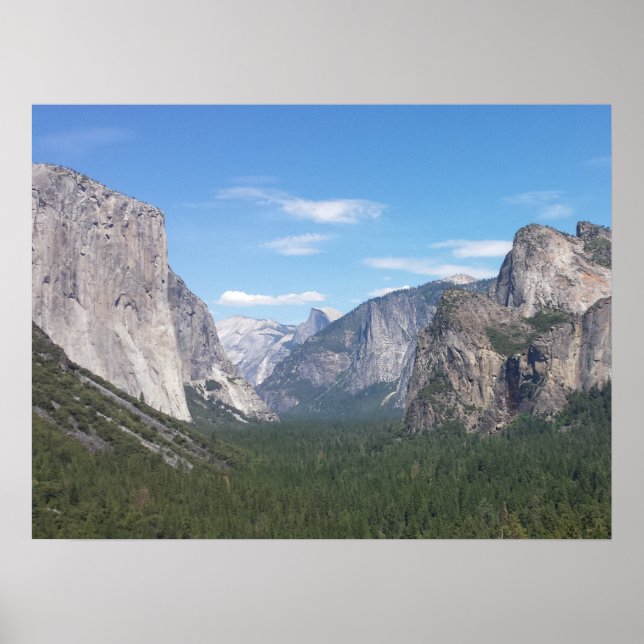Póster Parque Nacional Yosemite, Valle de la Montaña (Frente)