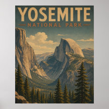 Parque Nacional Yosemite Vintage Valle del Half Do