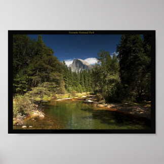 Póster Parque nacional Yosemite y imagen de media doma