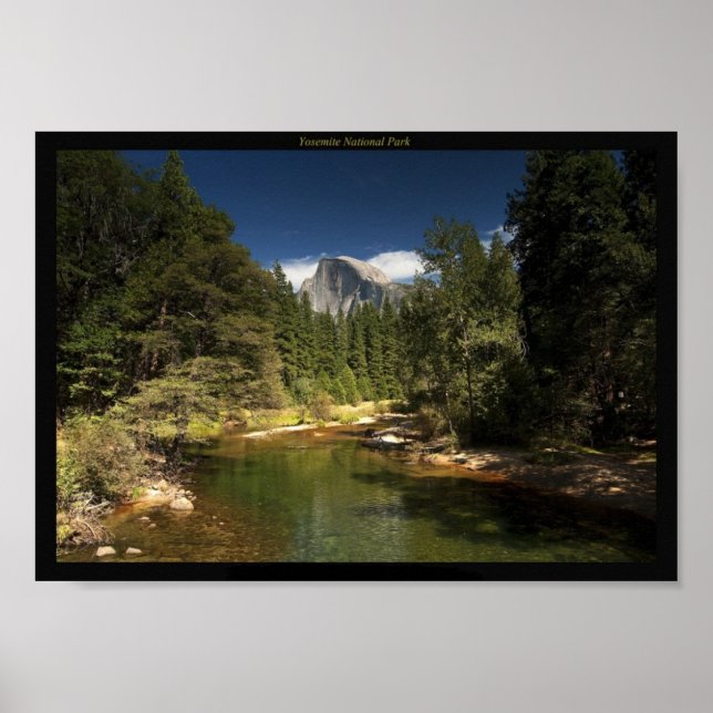 Póster Parque nacional Yosemite y imagen de media doma (Frente)