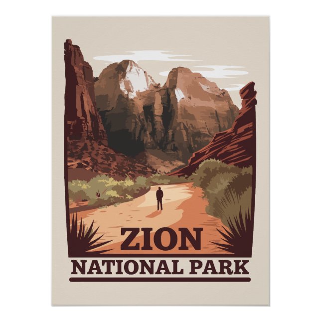 Póster Parque Nacional Zion (Anverso)