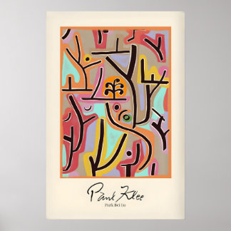 Póster Parque Paul Klee Bei Lu Colorido Paisaje Abstracto