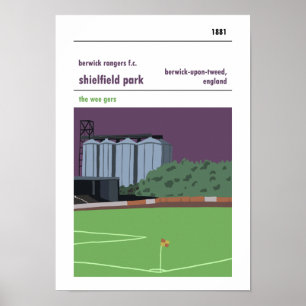 Póster Parque Shielfield, Berwick en Tweed. Estilo Haynes
