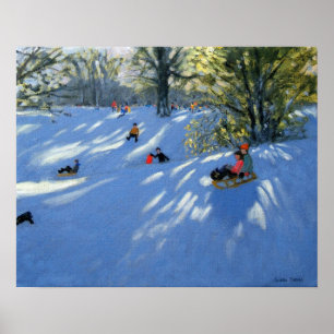 Póster Parque temprano Derby de Darley de la nieve