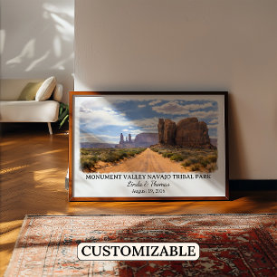 Póster Parque Tribal Navajo del Valle de los Monumentos A