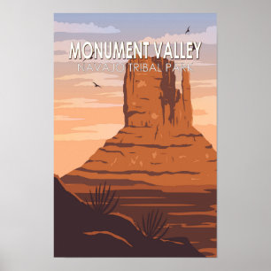 Póster Parque tribal Navajo del Valle del Monumento