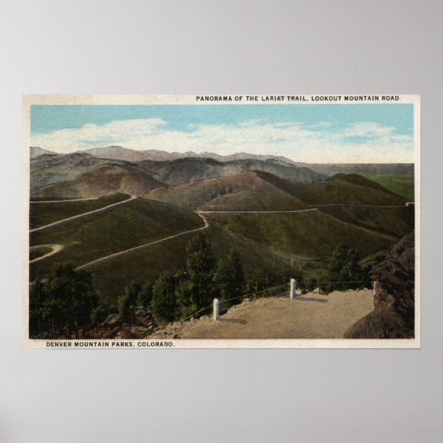 Póster Parques de montaña Denver, CO (Frente)