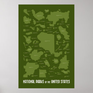 Póster Parques nacionales de Estados Unidos