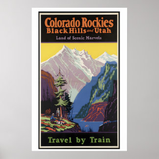 Póster Parques Nacionales de las Montañas Rocosas de Colo