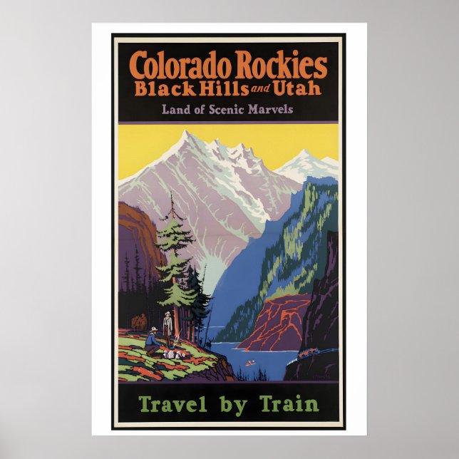 Póster Parques Nacionales de las Montañas Rocosas de Colo (Frente)
