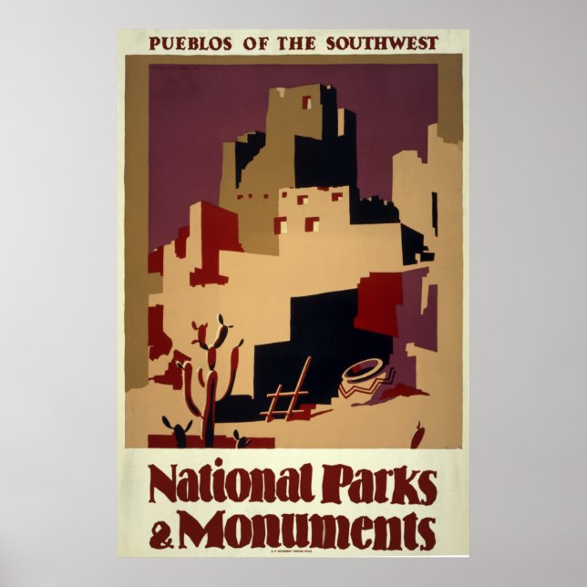 Póster Parques y monumentos nacionales Poster de Viajes V (Frente)