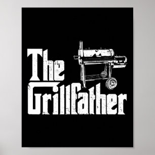 Póster Parrilla Ahumador Y Parrilla Chef Grillfather A La