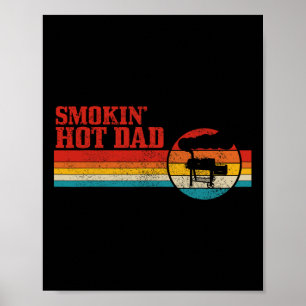 Póster Parrilla Bbq Divertido Día del Padre Parrilla Vint