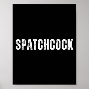 Póster Parrilla Minimalista Spatch Divertido Día de Acció