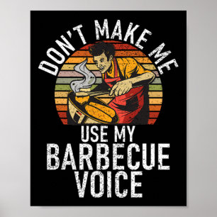 Póster Parrilla No Me Hagas Usar Mi Voz De Barbacoa Asand