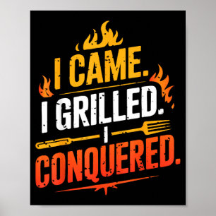 Póster Parrillada barbacoa broma asador maestro chef ahum