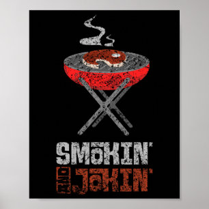 Póster Parrillada De Carne De Ahumador Y Jokin' Grill Rbe