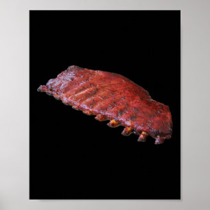 Póster Parrillada de costillas BBQ