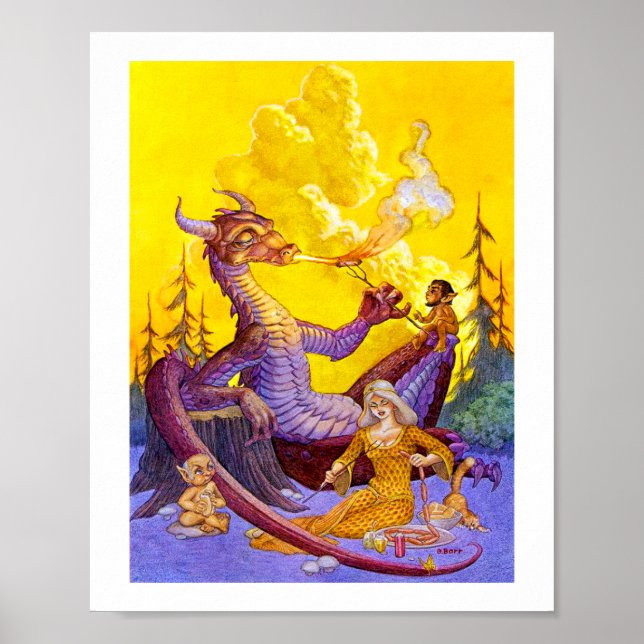 Póster Parrillada de dragón (Frente)