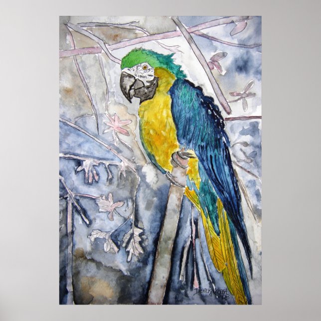 Póster parrot_bird_painting (Frente)