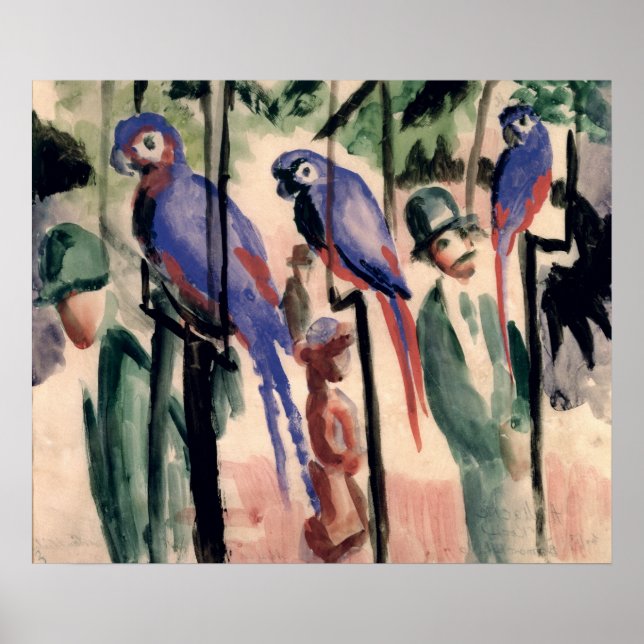 Póster ParroTES azules (Frente)