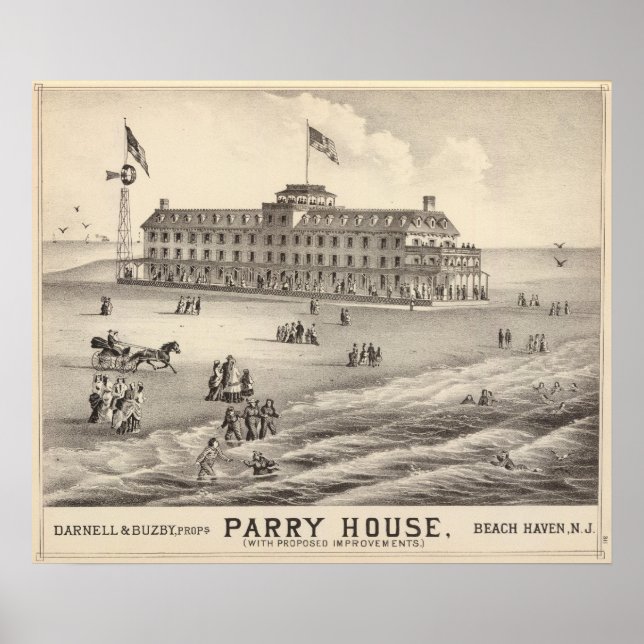 Póster Parry House, Beach Haven, NJ (Frente)