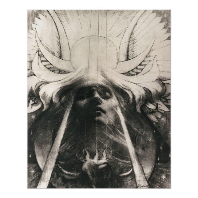 Póster Parsifal de Jean Delville, 1890. Esoteric Mystical (Anverso)