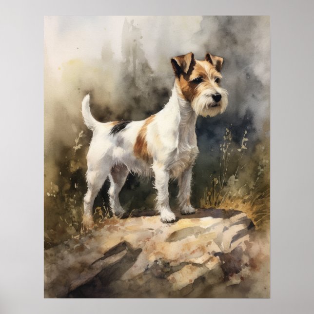 Póster Parson Russell Terrier Dog Art Print Poster (Frente)