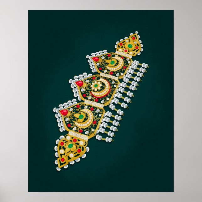 Póster Parte 1 de la pared de accesorios de oro de Libia  (Frente)
