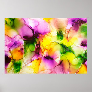 Póster Parte de la pintura con tinta de alcohol, foto mac