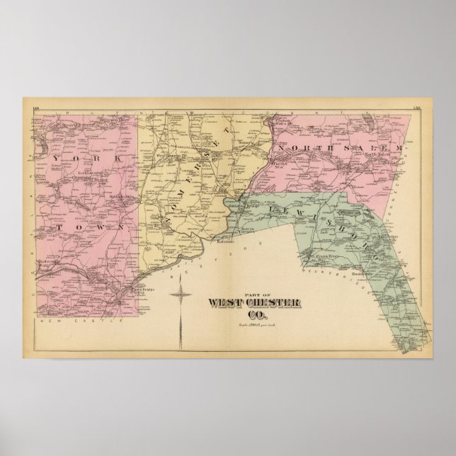 Póster Parte del condado de West Chester, Nueva York (Frente)
