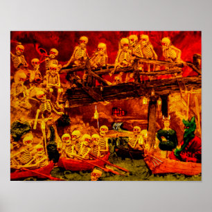 Póster Parte del francés del vintage en diablo de los