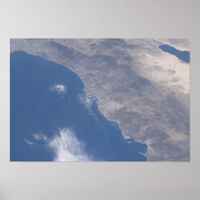 Póster Parte del sur de California vista desde el espacio (Frente)