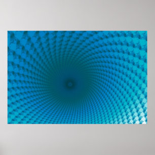 Póster Parte inferior del poster azul profundo del mar