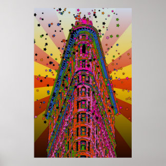 Póster Parte superior del edificio Flatiron Reddish, Rayo