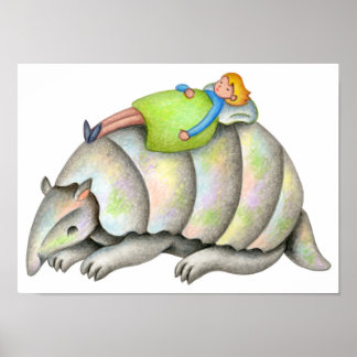 Póster Parte trasera cálida de un armadillo.