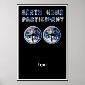 Póster Participante en la Hora de la Tierra (con bloques)