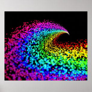 Póster Partículas coloreadas
