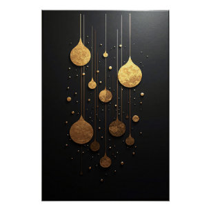 Póster Partículas Doradas Bailan