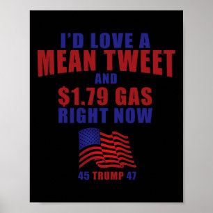 Póster Partidario de Trump ama un precio medio del gas en