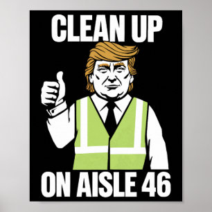 Póster Partidario republicano de Trump limpieza Donald Tr