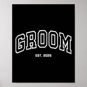 Póster Partido Bridal, Novia Y Groom Est 2025, Groom Est