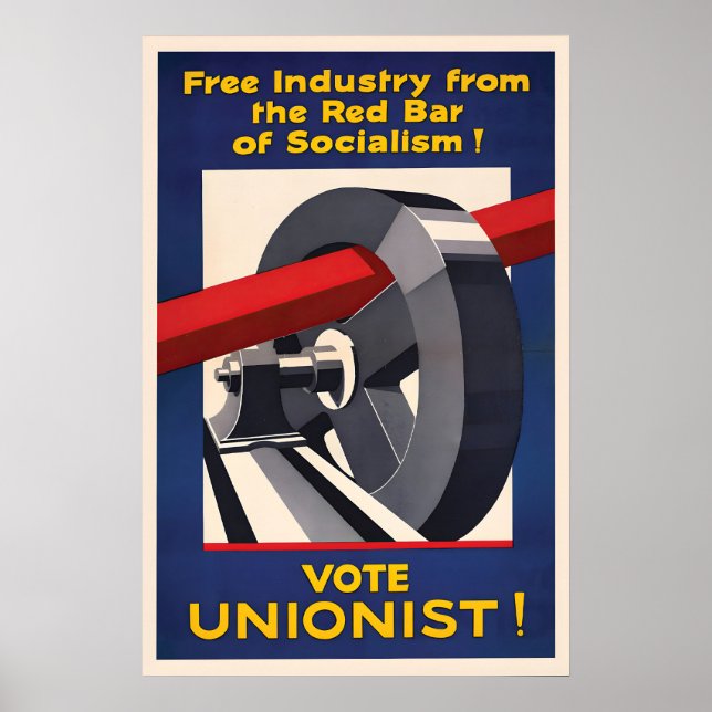 Póster Partido Conservador Británico Industria Lib (Frente)