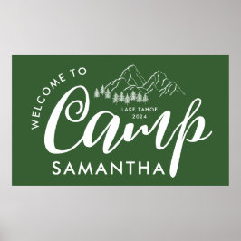 Póster Partido de Bachelorette de Campamento Personalizad