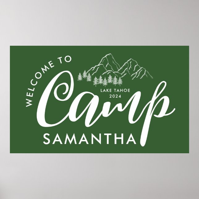 Póster Partido de Bachelorette de Campamento Personalizad (Frente)