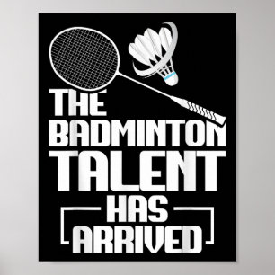 Póster Partido de bádminton Talento Shuttle Jugador Bádmi