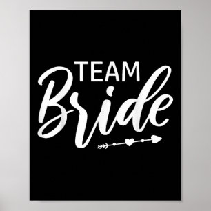 Póster Partido de Boda de Novia en Equipo