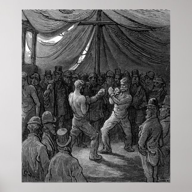 Póster Partido de boxeo de Victoria (Frente)