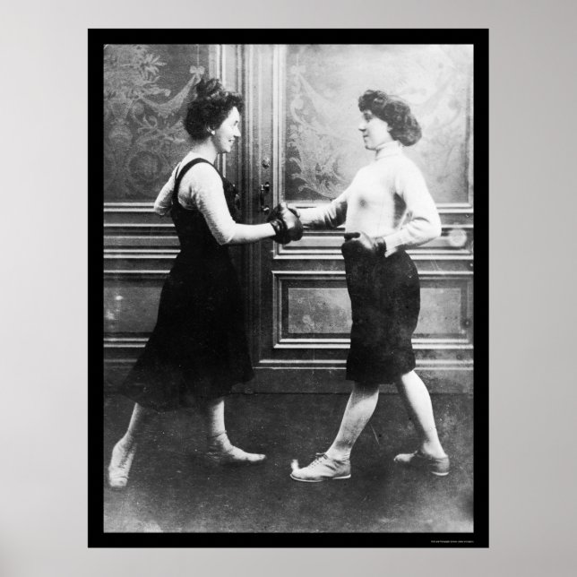 Póster Partido de boxeo femenino 1912 (Frente)